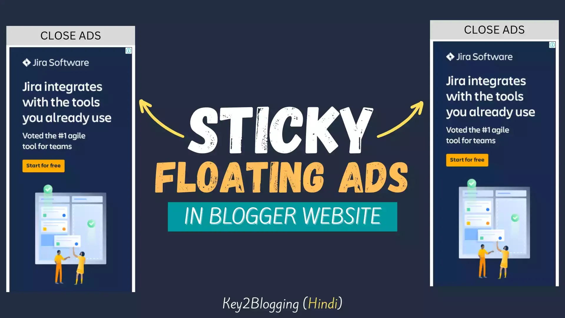 Sticky Floating Ads In Blogger Website